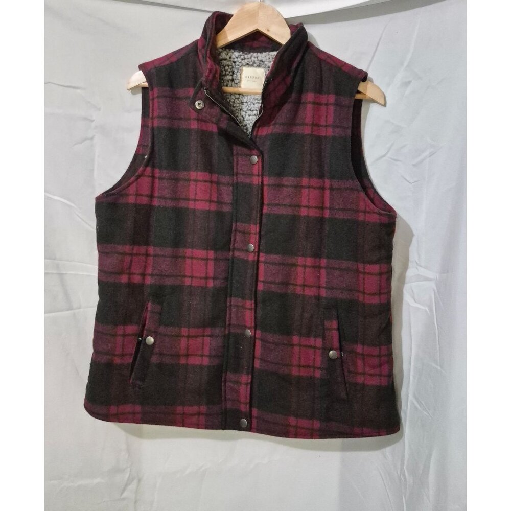 Harper Heritage Large Lined Plaid Outdoor Pocket Casual Travel Vest